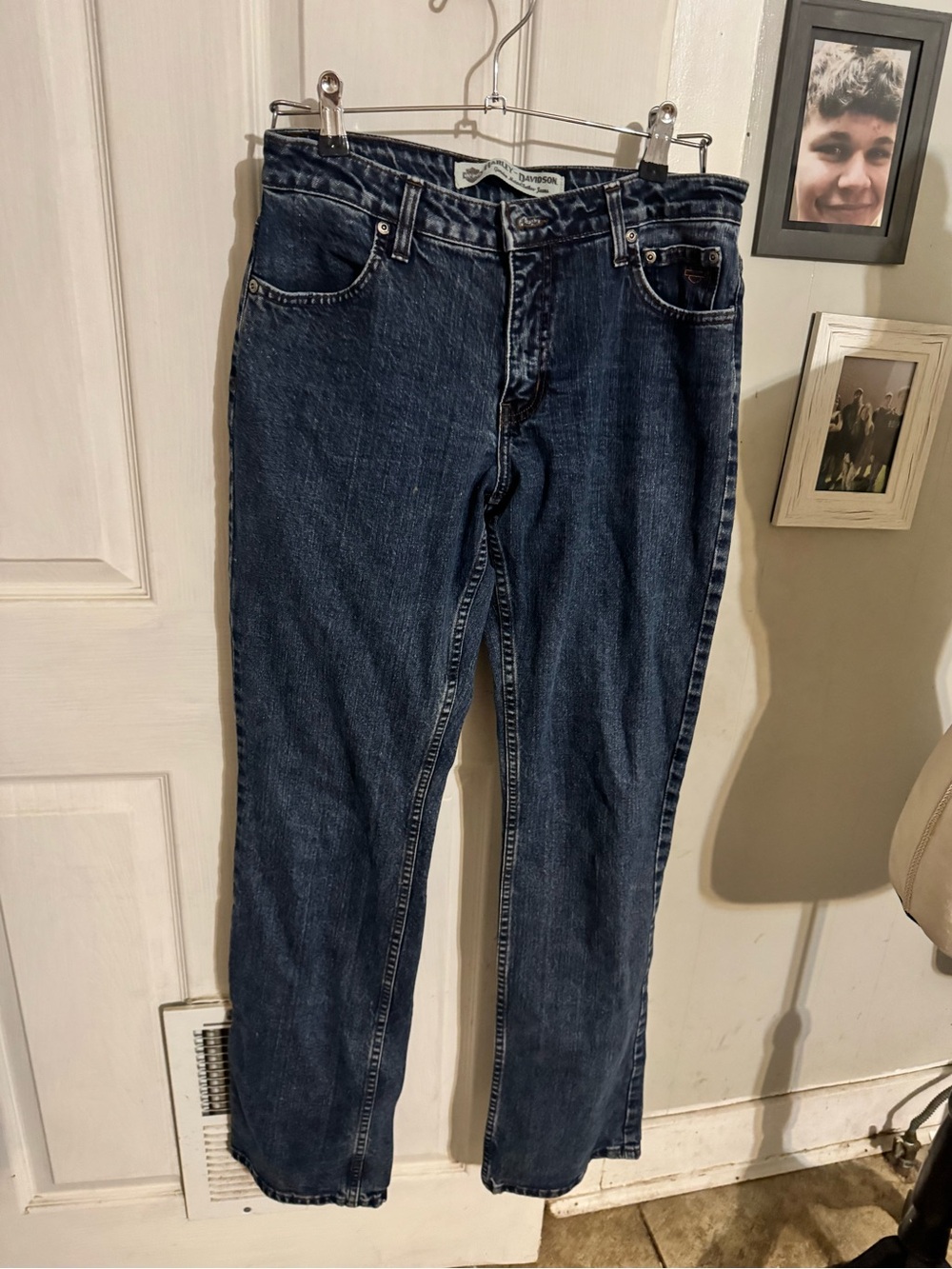 Harley-Davidson Women's Straight Leg Dark Blue Jeans